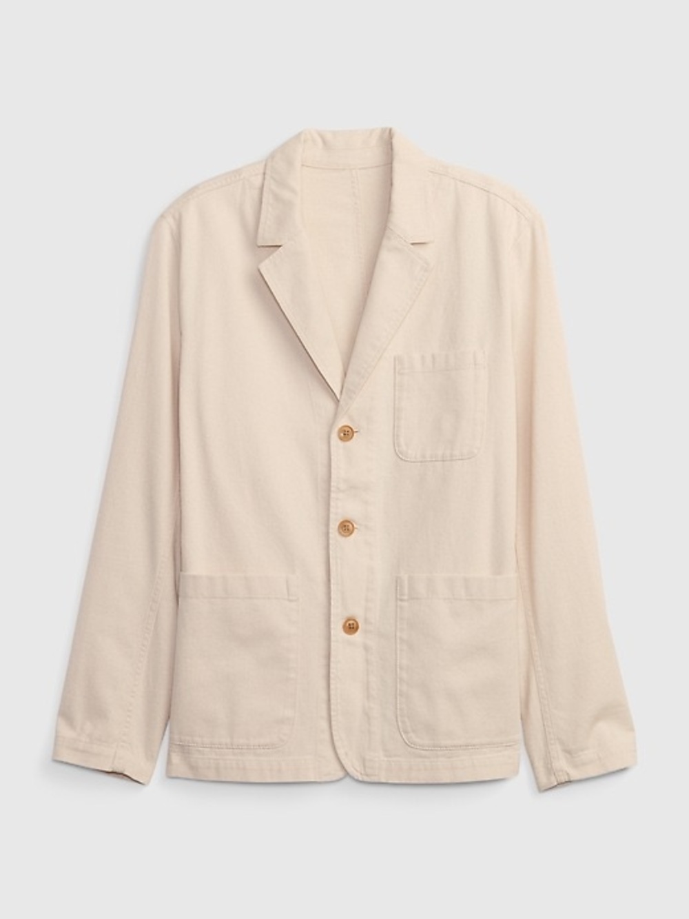 GAP Chore Blazer Men’s Medium 100% Cotton Canvas Button Front Jacket Natural